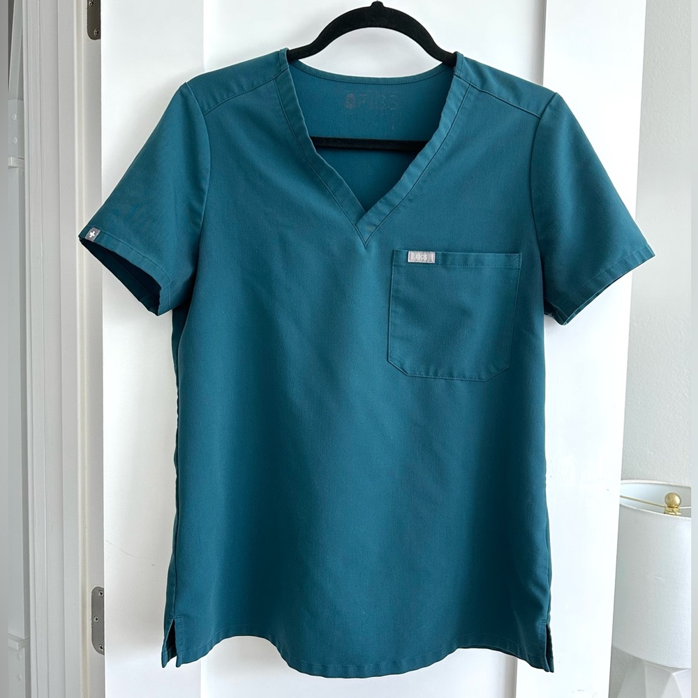 FIGS Scrub Top- Catarina-Carribean Blue- S- RARE